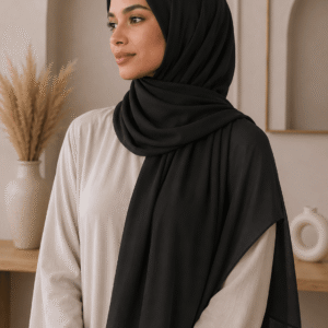Black premium chiffon scarf USA