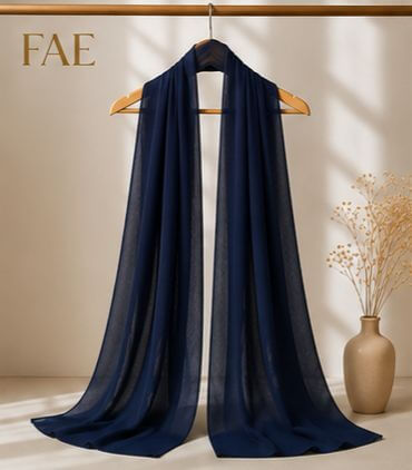 Navy Premium Chiffon Hijab USA