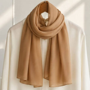 Sand Beige premium chiffon scarf USA